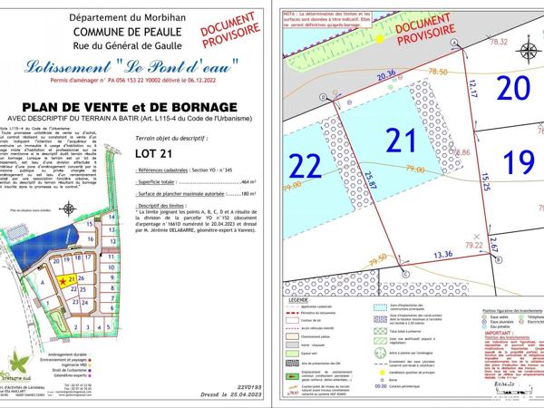 Terrain - Vendu - 464 m² - PEAULE | The Door Man