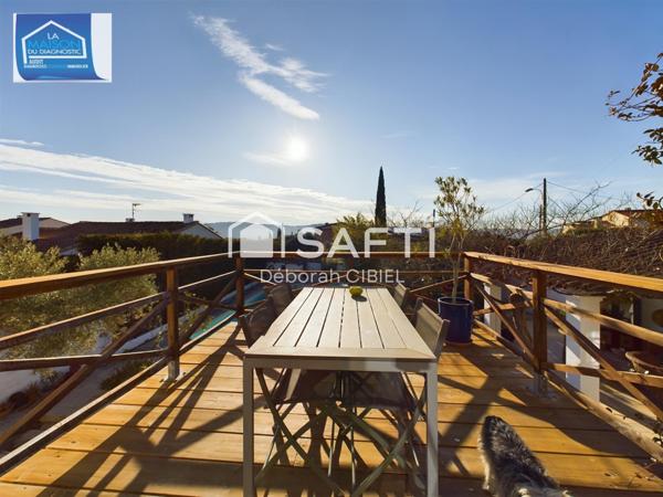 Maison avec piscine garage et atelier