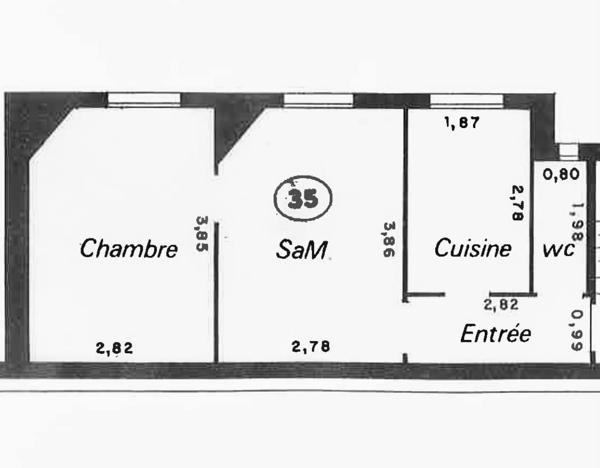 Appartement Courbevoie 2 pièce(s) 30.05 m2