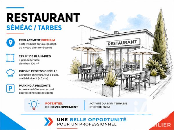 Restaurant à vendre 225 m² Séméac