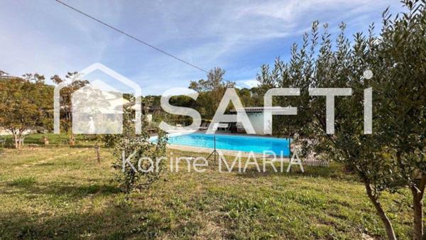 13400- Au pied du Garlaban - Propriété de 242 m2 sur terrain de 4 643 m2 avec dépendances, piscine et garage