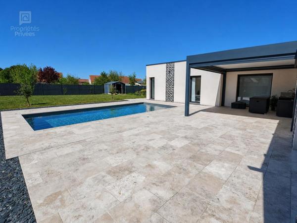 CHÂTEAUROUX, LA MARGOTIÈRE, Maison contemporaine de plain-pied, 5 chambres, bureau, piscine, DPE A