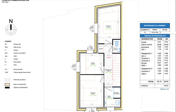 Maison d'architecte Tours 4 pièce(s) 88.8 m2 - Neuf à construire avec stationnement