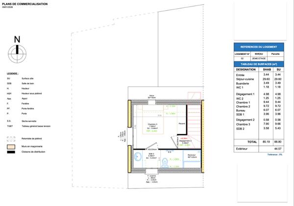 Maison d'architecte Tours 4 pièce(s) 88.8 m2 - Neuf à construire avec stationnement