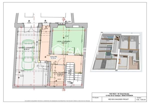 APPARTEMENT TYPE 2 AVEC GARAGE de 30M²