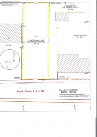 Achat - Terrain à bâtir Gizeux 37340 519 m 2 519 m 2