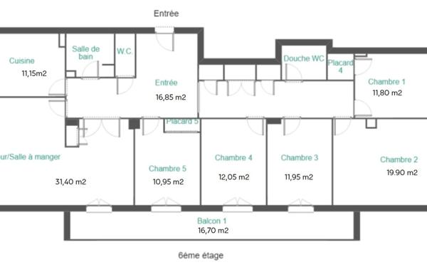 Appartement à vendre    6 pièces • 153 m2 Tassin-la-Demi-Lune