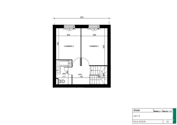 Maison à vendre  3 pièces - 69,40 m2 CREPY EN VALOIS - 60
