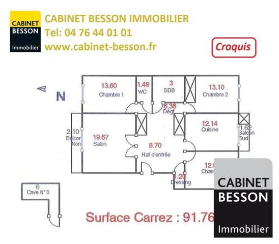 F4 de 92m² - GARAGE possible en sus