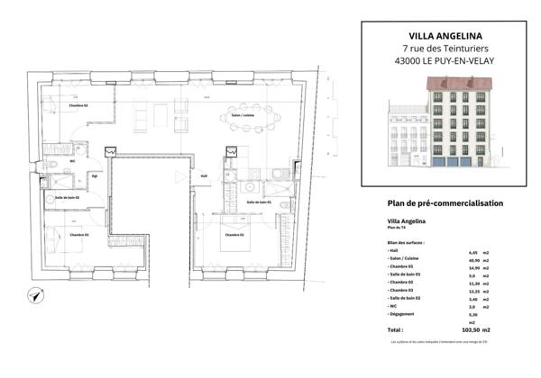 Vente Appartement103,5 m² - 4 Pièces - LE PUY EN VELAY (43000)