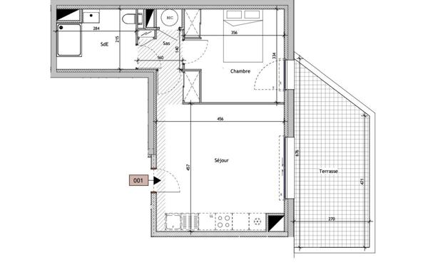 Appartement à vendre    2 pièces • 41,54 m2 Saint-Nazaire