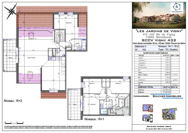 Appartement à vendre 5 pièces BRENTHONNE (74)