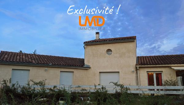 Villa 3 chambres, terrasse, jardin, garage