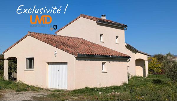 Villa 3 chambres, terrasse, jardin, garage