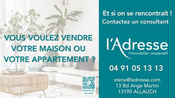 A Vendre Maison de type 4 d'environ 100 m2 avec garage et jardin à Allauch 13190