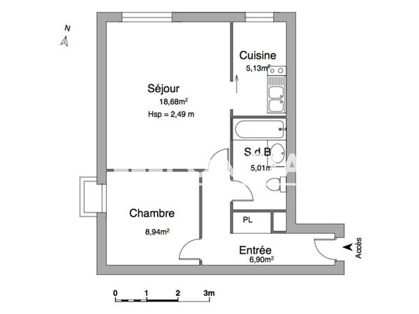 Location Appartement 2 pièces 44.66 m² - 18 BOULEVARD DE L'EUROPE Bruges 33520