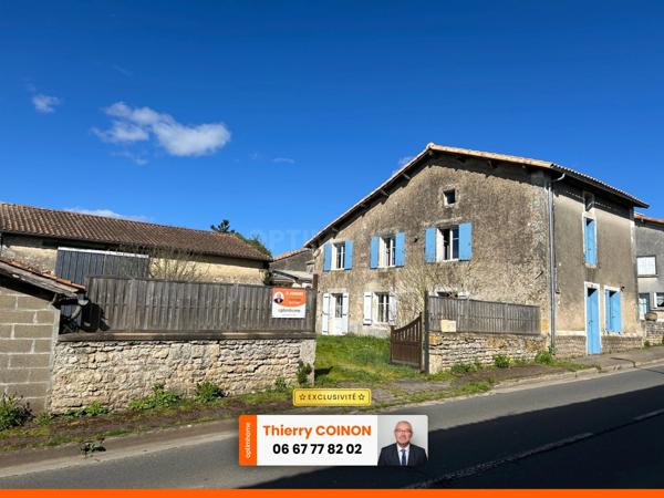 MAISON DE BOURG A FINIR DE RÉNOVER, 111 M² EXPLOITABLES, DÉPENDANCES, TERRAIN 1310M²... A SAISIR !!
