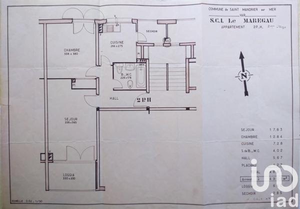 Appartement à vendre 2 pièces 49 m² Saint-Mandrier-sur-Mer