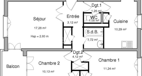 Location Appartement 3 pièces 61.24 m² - Pierrelatte 26700