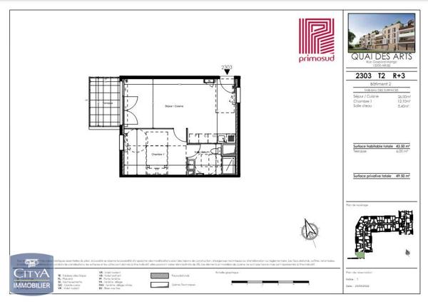 Location appartement Arles (13) 2 pièces 43.5m²