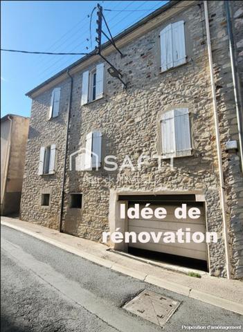 Maison d'habitation T5 de 171m² sur 3 niveaux, composée de 4 chambres dont une chambre parentale, d'un espace de vie de 44m², d'un garage et d'une grange.