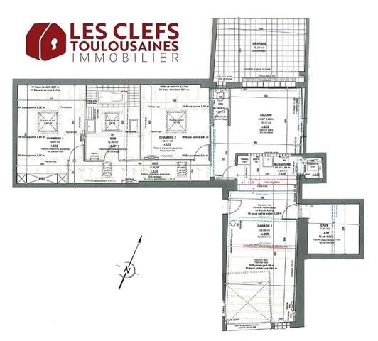 Appartement 3 pièces de 75m² + Terrasse + Garage + Parking ! L'UNION