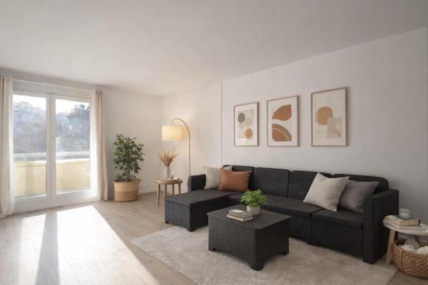 T3 avec balcon, parking et cadre verdoyant