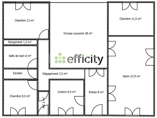 Maison 4 pièces - 96 m²