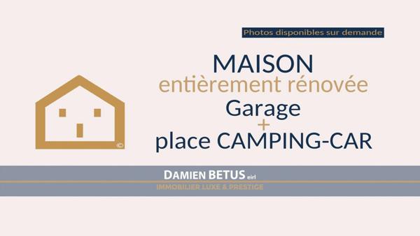 Maison à vendre 4 pièces COEX (85), plain-pied, jardin, garage, emplacement camping-car