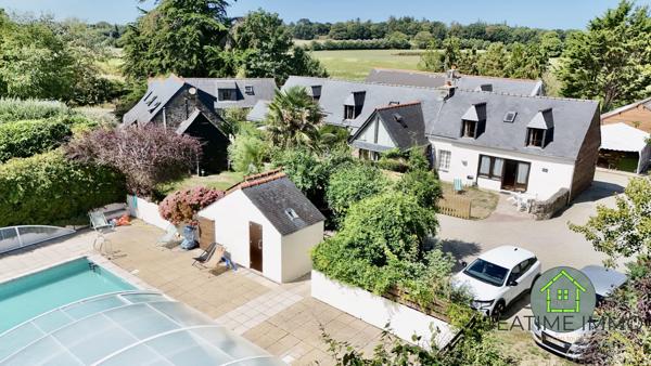 Propriété 6 gîtes en pierre, piscine et annexe