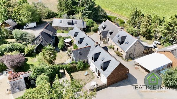 Propriété 6 gîtes en pierre, piscine et annexe