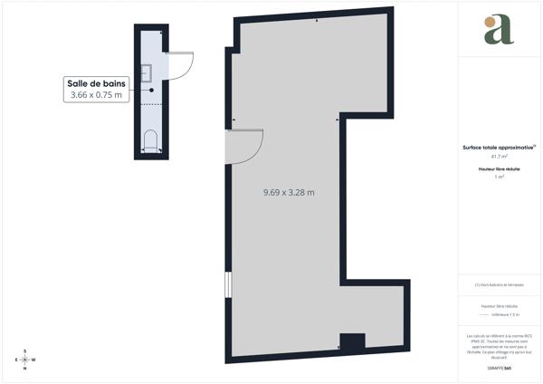 Local professionnel rénové 40 m² avec parking privé en vente au Quartier Libération à Nice (06000)