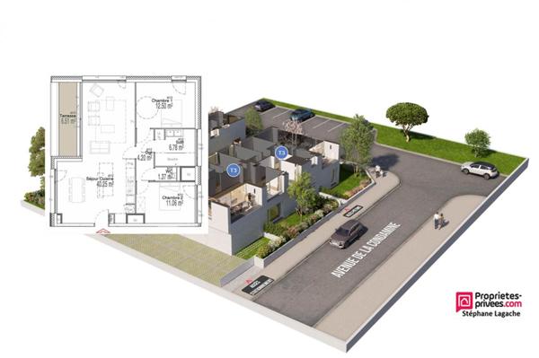 Appartement Le Touquet Paris Plage 3 pièce(s) 76 m2 avec terrasse garage et cave