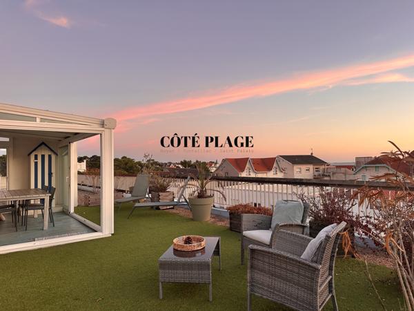 Saint-Palais-sur-Mer (17420) Aperçu océan - Appartement T3 de 67m2 centre-ville de Saint Palais - prix de vente 451500€ HAI