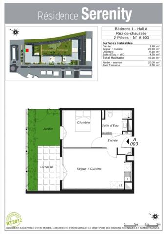 Appartement 2 pièces 40 m²