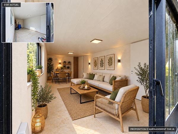 Charmante maison de ville à Barbaste - 3 pièces, 74 m², jardin, garage et terrasses