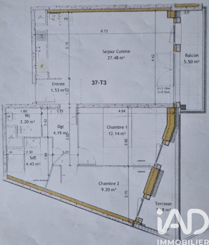 Appartement à vendre 3 pièces 61 m² Ozoir-la-Ferrière