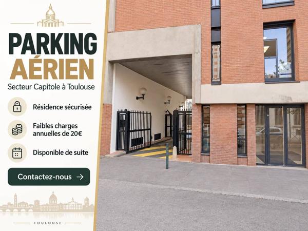 Vente immobilière : Parking à Toulouse , quartier Capitole   35 000 €- FLORENCE CARRÉ IMMO.