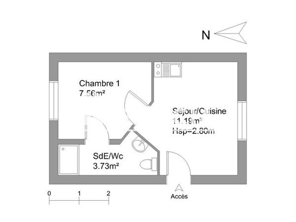 Location Appartement 2 pièces 22.48 m² - 44 RUE DE BREST Landerneau 29800