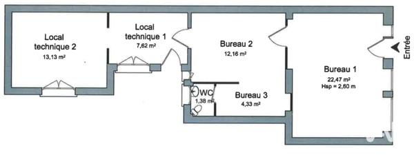 Murs commerciaux  à vendre 59,52 m² Draveil