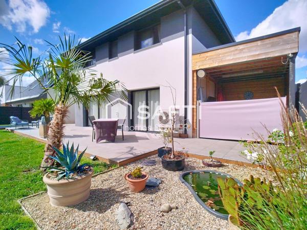 Maison d’architecte contemporaine avec jardin paysager – Roncq quartier "Blanc Four"