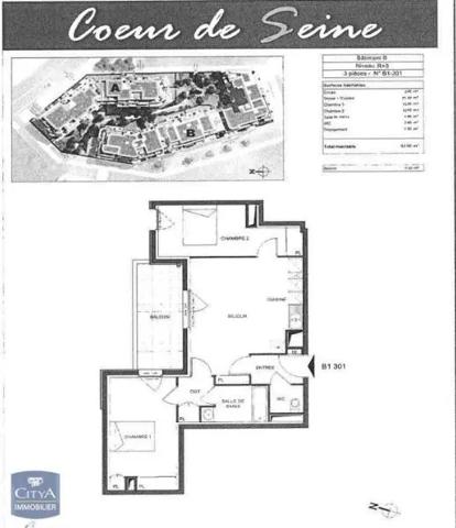 Appartement à louer 3 pièces 62.6m² Colombes (92700)