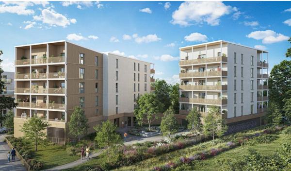 A vendre T2 de 40m² avec loggia- Quartier des Hauts-de-Saint- Aubin