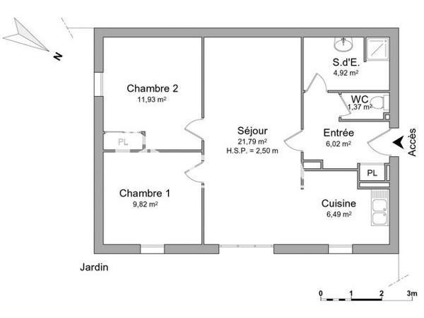 Location Appartement 3 pièces 62.34 m² - 7 RUE DU GREZET Rodilhan 30230