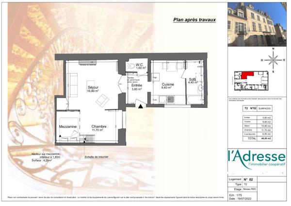 APPARTEMENT CENTRE VILLE ORLEANS T2 46M²