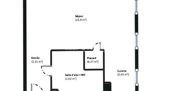 Location Studio 23.69 m² - Les Pavillons-sous-bois 93320