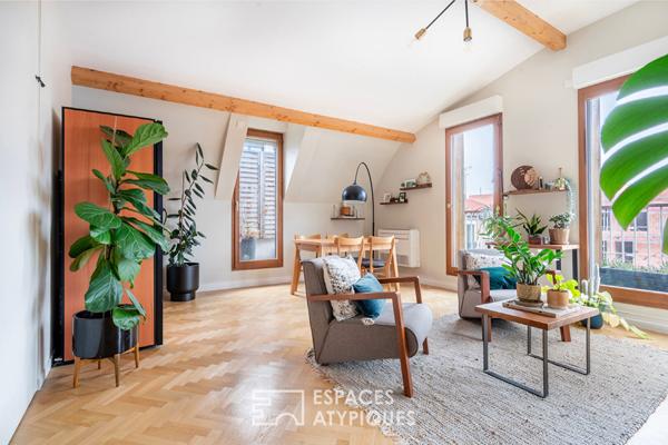 Duplex en dernier étage avec terrasse panoramique