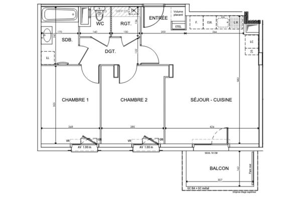 Appartement à vendre 3 pièces 57 m² Vichy