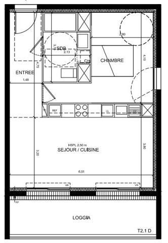 Appartement T2 - Loggia - Parking