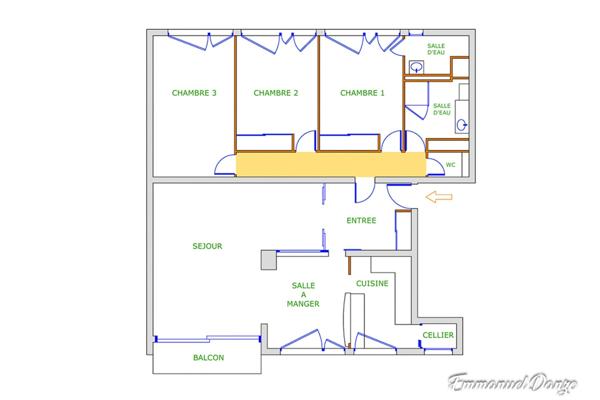 Appartement traversant de 110 m² – Dernier étage – Vue panoramique exceptionnelle